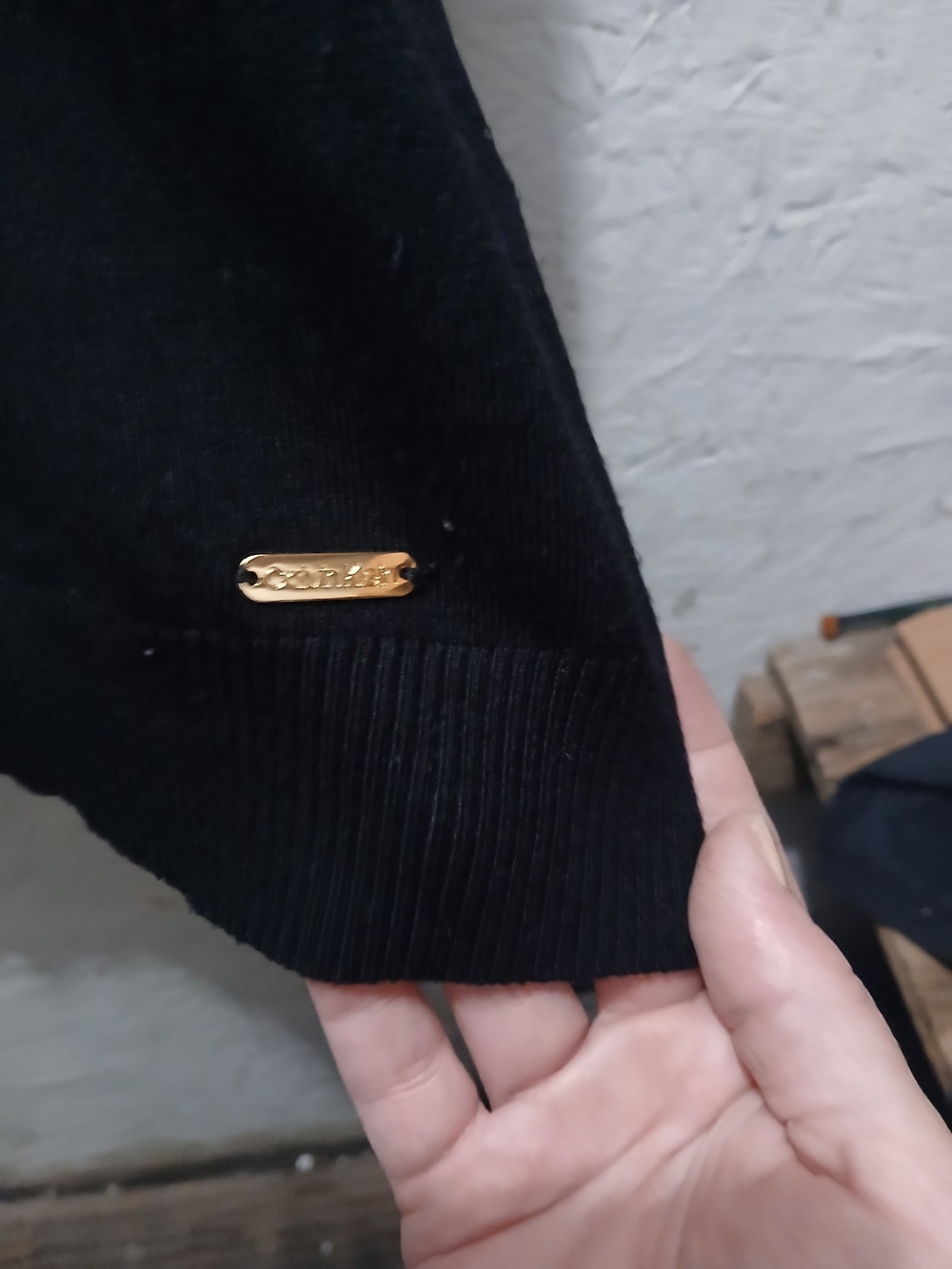 Calvin Klein Black Turtleneck Knit Sweater XL - Picture 2 of 6